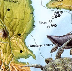 North America in Dinosaur age WALL Map.