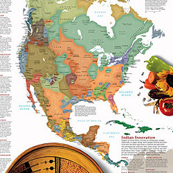 North American Indian Cultures WALL Map.