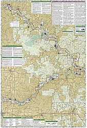 Ozark Scenic National Waterway map, America.