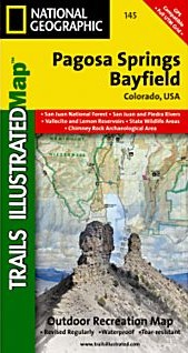 Pagosa Springs and Bayfield Area Trail Road and Recreation Map.