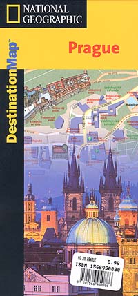 PRAGUE "Destination" Street Map, Czech Republic.