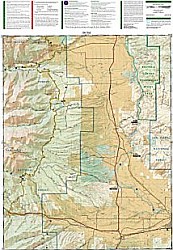 Salida, St. Elmo and Shavano Peak , Road and Recreation Map, Colorado, America.