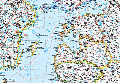 Scandinavia Political WALL Map.