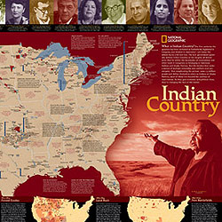 United States Indian Country WALL Map.