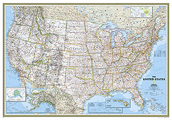 United States "Classic" WALL Map.