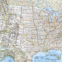 United States "Classic" WALL Map.