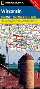 Wisconsin Road and Physical Tourist Guide map.