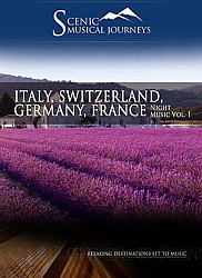 France, Italy, Switzerland, Germany Night Music Vol. 1 - Travel Video.