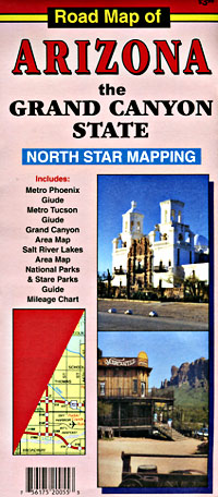 Arizona Road and Tourist Map, America.
