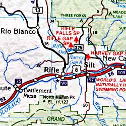 Colorado Road and Tourist Map, America.