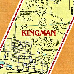 Kingman and Golden Valley, Arizona, America.