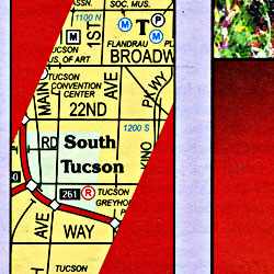 Tucson Region and Southeast Arizona, Road and Recreation Map.