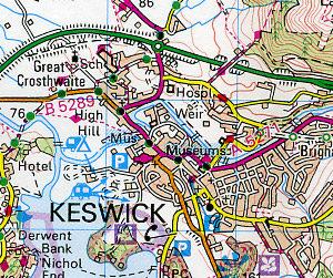 Penrith & Keswick, Ambleside Sectional Map #90.