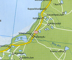Sri Lanka, Road and Shaded Relief Tourist Map.