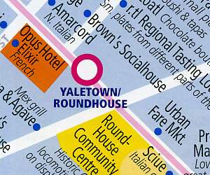Vancouver (What to do in DownTown) Road and Tourist Map, British Columbia, Canada.