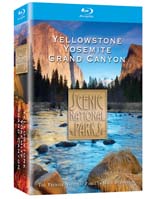 Scenic National Parks - Yellowstone, Grand Canyon, Yosemite - Blu-ray Disc.
