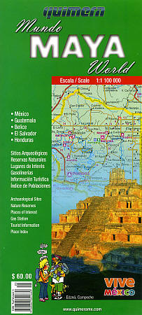 The Mayan World Road and Reference Map.