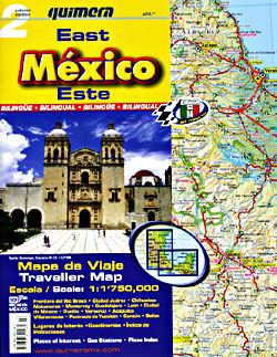 Mexico, East, Road and Tourist Map.