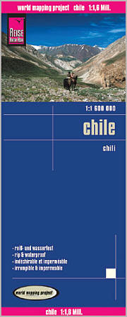 Chile Road and Topographic Tourist Map.