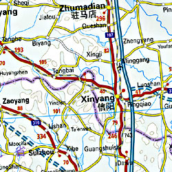 Eastern China Road and Topographic Tourist Map.
