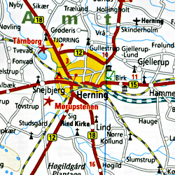 Denmark Road and Topographic Tourist Map.
