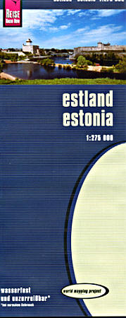 Estonia Road and Topographic Tourist Map.