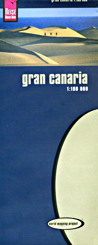 Gran Canaria Island, Road and Topographic Tourist Map, Canary Islands, Spain.