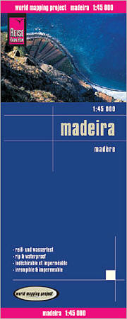 Madeira Road and Topographic Tourist Map, Portugal.