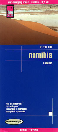 Namibia Road and Topographic Tourist Map.