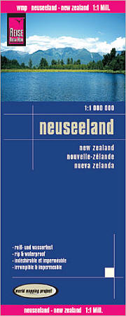 New Zealand Road and Topographic Tourist Map.
