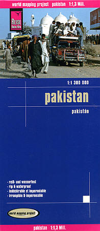 Pakistan Road and Topographic Tourist Map.