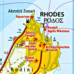 Rhodes Road Maps | Detailed Travel Tourist Driving