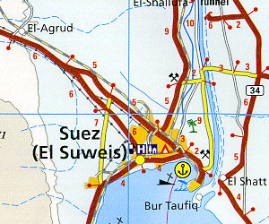 Sinai Road and Topographic Tourist Map.