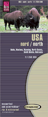 USA 2, North Road and Topographic Tourist Map.