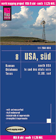 USA 8, South Road and Topographic Tourist Map.