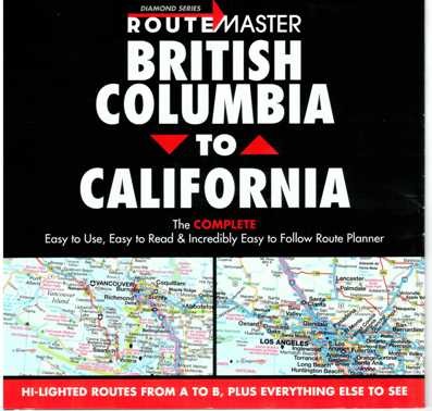 British Columbia to California Various Scale Road and Tourist Map.