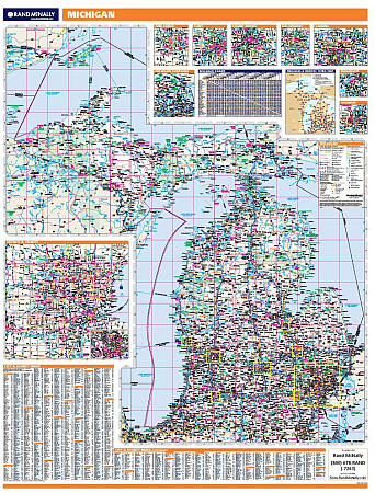 Michigan WALL Map.