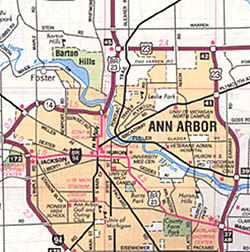Ann Arbor and Washtenaw County, Michigan, America.