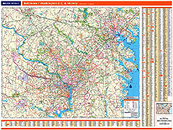BALTIMORE WALL Map, Maryland, America.