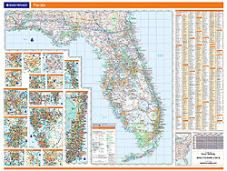 Florida WALL Map, America.