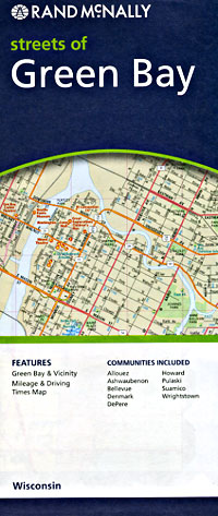 RandMcNally Green Bay City Street Map Travel Tourist Detailed Cover 