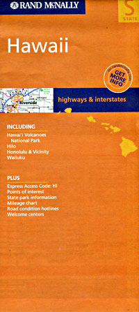 Hawaii Road and Tourist Map, America.
