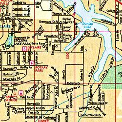 East St. Louis, Metro Street Map, Illinois, America.