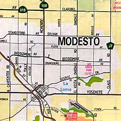 Turlock and Modesto, California, America.