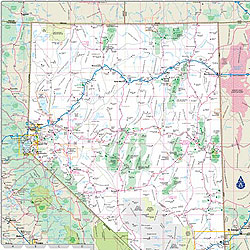 Nevada WALL Map, America.