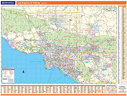 SAN FRANCISCO WALL Map, California, America.