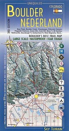 Boulder and Nederland Hiking Map.