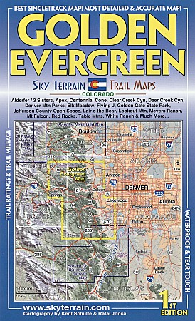 Golden & Evergreen Hiking Map.