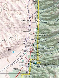 Sangre de Cristo (CO/NM) and Great Sand Dunes National Park (CO) Hiking Map.