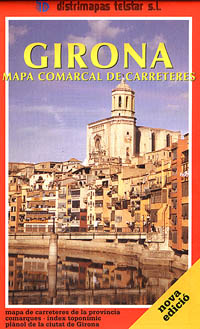 Girona Province, Road and Tourist Road Map, Spain.
